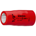 KNIPEX - Douille - 9/16" - Carré femelle 1/2" - 12 pans - Gainage surmoulé isolé 1000V