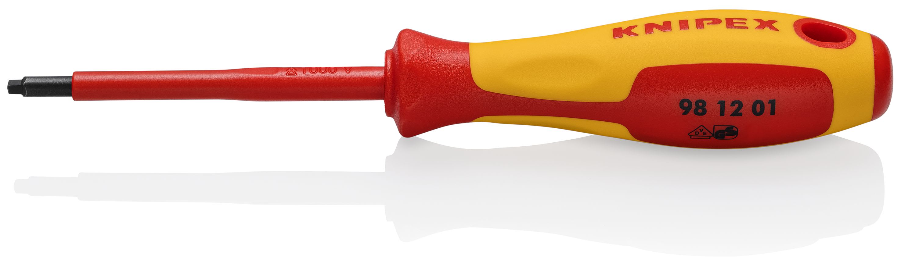 KNIPEX - Tournevis emprunte carrée R1 isolé 1000V