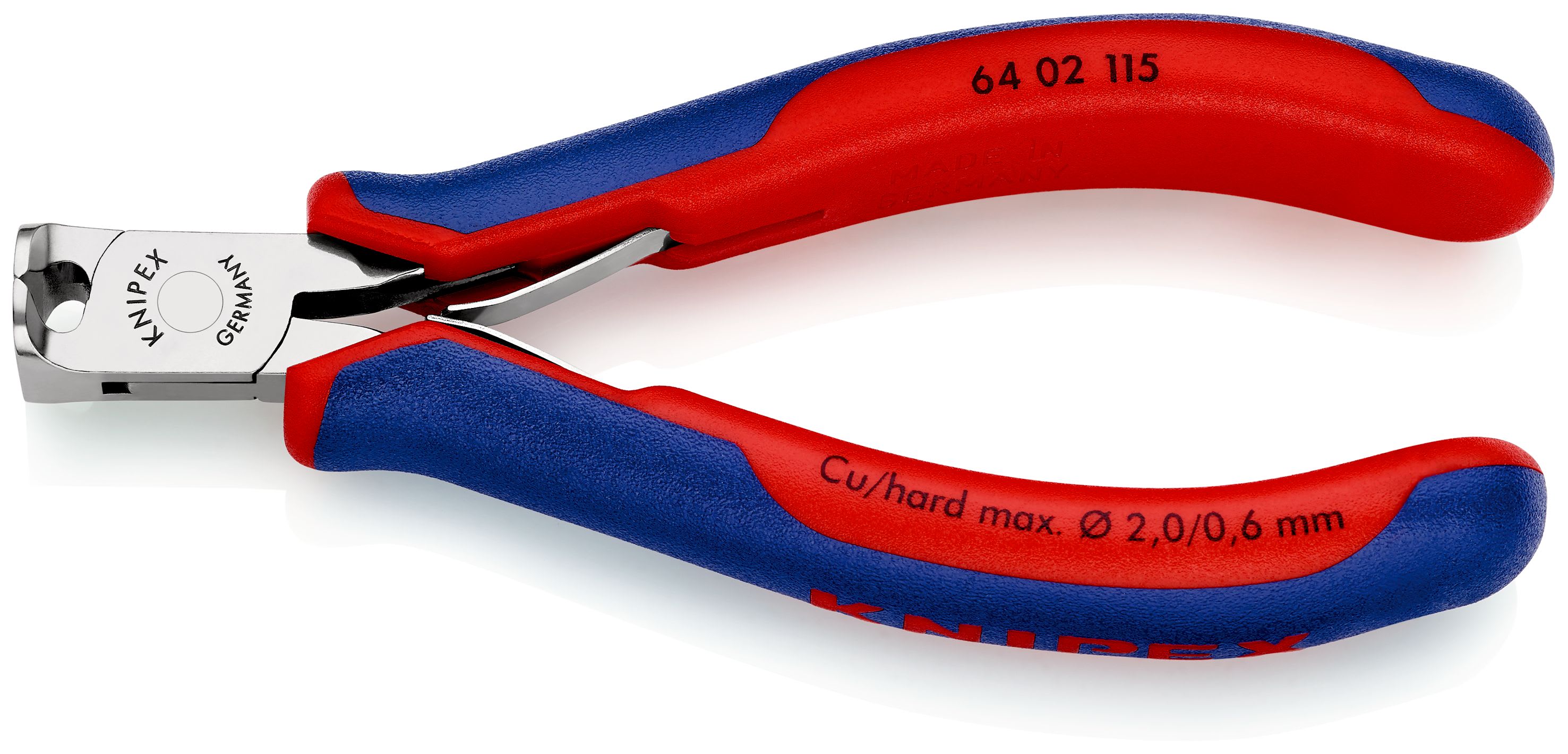 KNIPEX - Pince électronique coupante de devant petit biseau 115mm 90° - Gaine bi-matière