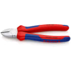 KNIPEX - Pince coupante de côté multiusage tête étroite 180mm - Bi-matière - Chromée