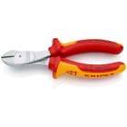 KNIPEX - Pince coupante forte démultiplication 160mm - Bi-matière - Chromée - 1000V - SC