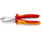 KNIPEX - Pince coupante forte démultiplication 200mm - Bi-matière - Chromée - 1000V