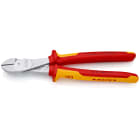 KNIPEX - Pince coupante forte démultiplication 250mm - Bi-matière - Chromée - 1000V