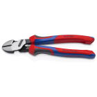 KNIPEX - Pince coupante forte démultiplication 200mm - Coudée à 25° - Gainage Tri-matière