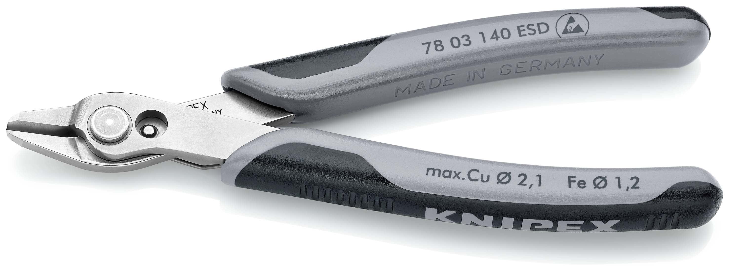 KNIPEX - Pince coupante electronique Super Knips XL 140mm - Gainage bi-matiere ESD