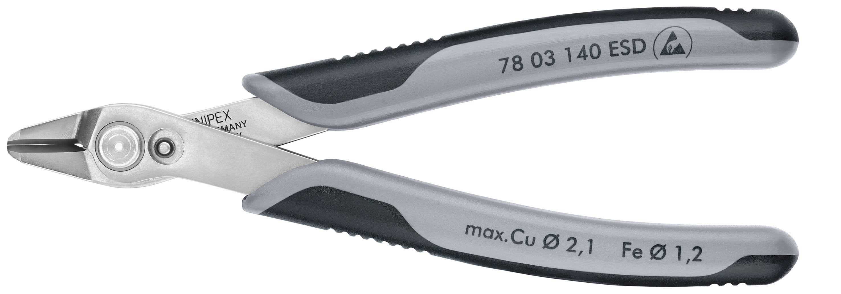 KNIPEX - Pince coupante électronique Super Knips® XL 140mm - Gainage bi-matière ESD