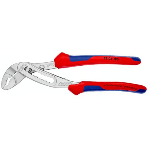 KNIPEX - Pince multiprise Alligator® 180mm Bi-matière Chromée Ouverture 36mm 9 positions