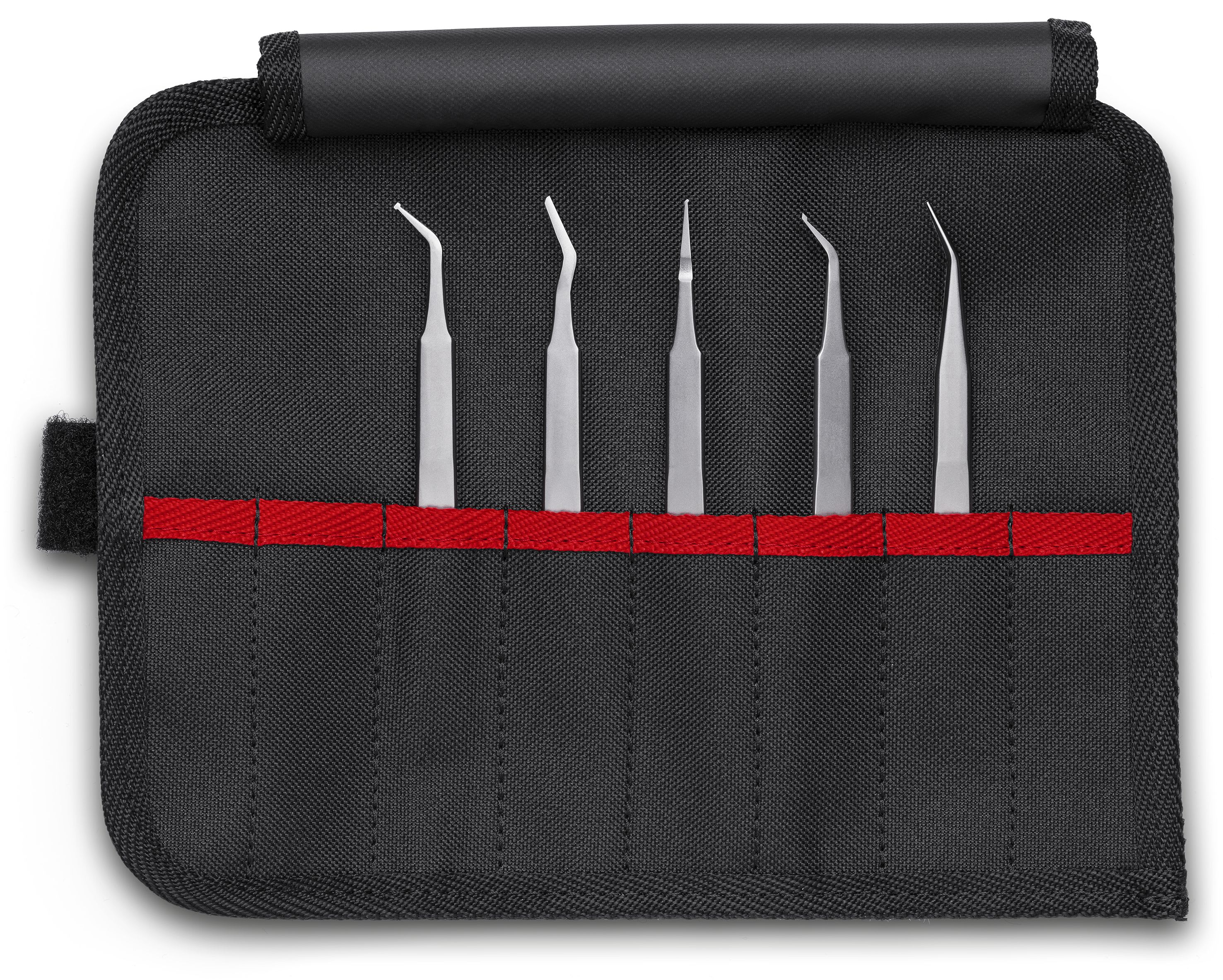 KNIPEX - Lot de 5 pinces brucelles SMD en trousse tissu