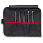 KNIPEX - Lot de 5 pinces brucelles en plastique ESD en trousse tissu