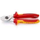 KNIPEX - Coupe-câbles 165mm - Ø15mm/50mm² Cu/Al - Chromé - Isolé 1000V - illet antichute