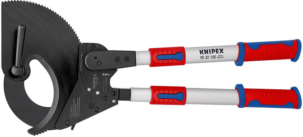 KNIPEX - Coupe-cables a cliquet 680mm - Cu-Al D100mm-960mm2 - Bras telescopiques