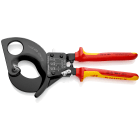 KNIPEX - Coupe-câbles à cliquet 280mm - Cu/Al Ø52mm/380mm² - Gainage isolé 1000V