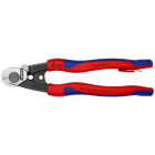 KNIPEX - Coupe-câbles acier 190mm - Ø2,5-4-5-7mm - Gainage bi-matière - illet antichute