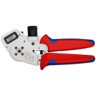 KNIPEX - Pince à sertir 4 points - Pour contacts tournés - Ecran numérique - Positionneur