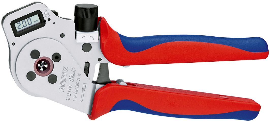 KNIPEX - Pince à sertir 4 points - Pour contacts tournés - Ecran numérique