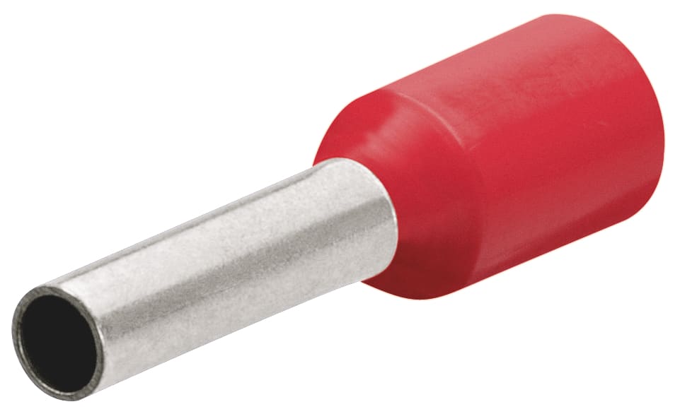 KNIPEX - Embouts de cables isoles rouge 1,0mm2 - longueur 16mm - 200 pieces