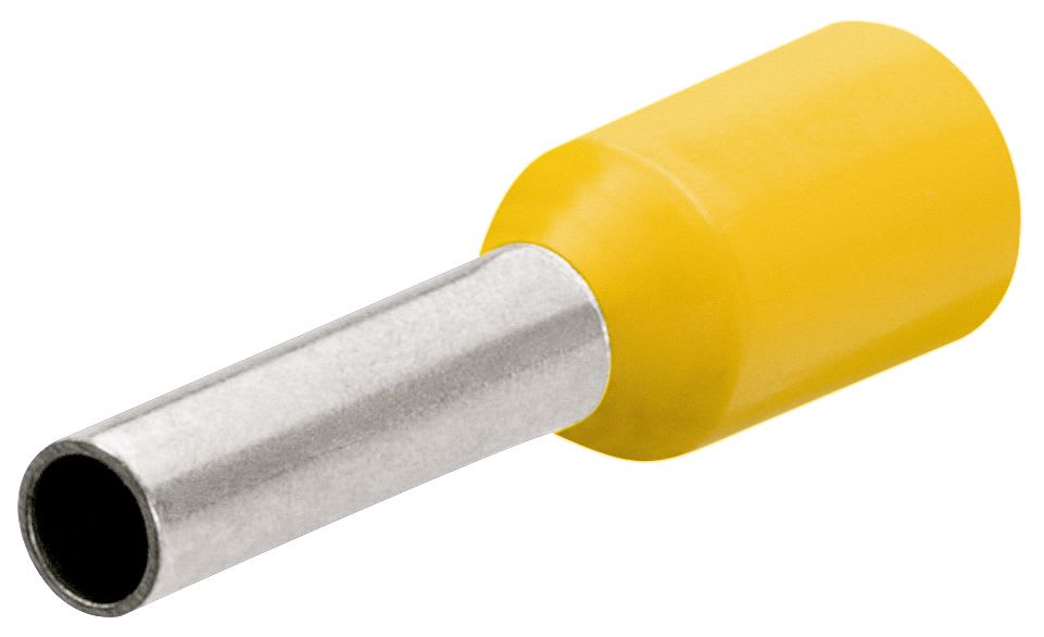 KNIPEX - Embouts de câbles isolés jaune 6,0mm² - longueur 26mm - 100 pièces