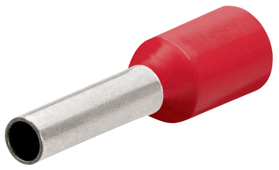 KNIPEX - Embouts de câbles isolés rouge 10,0mm² - longueur 28mm - 100 pièces