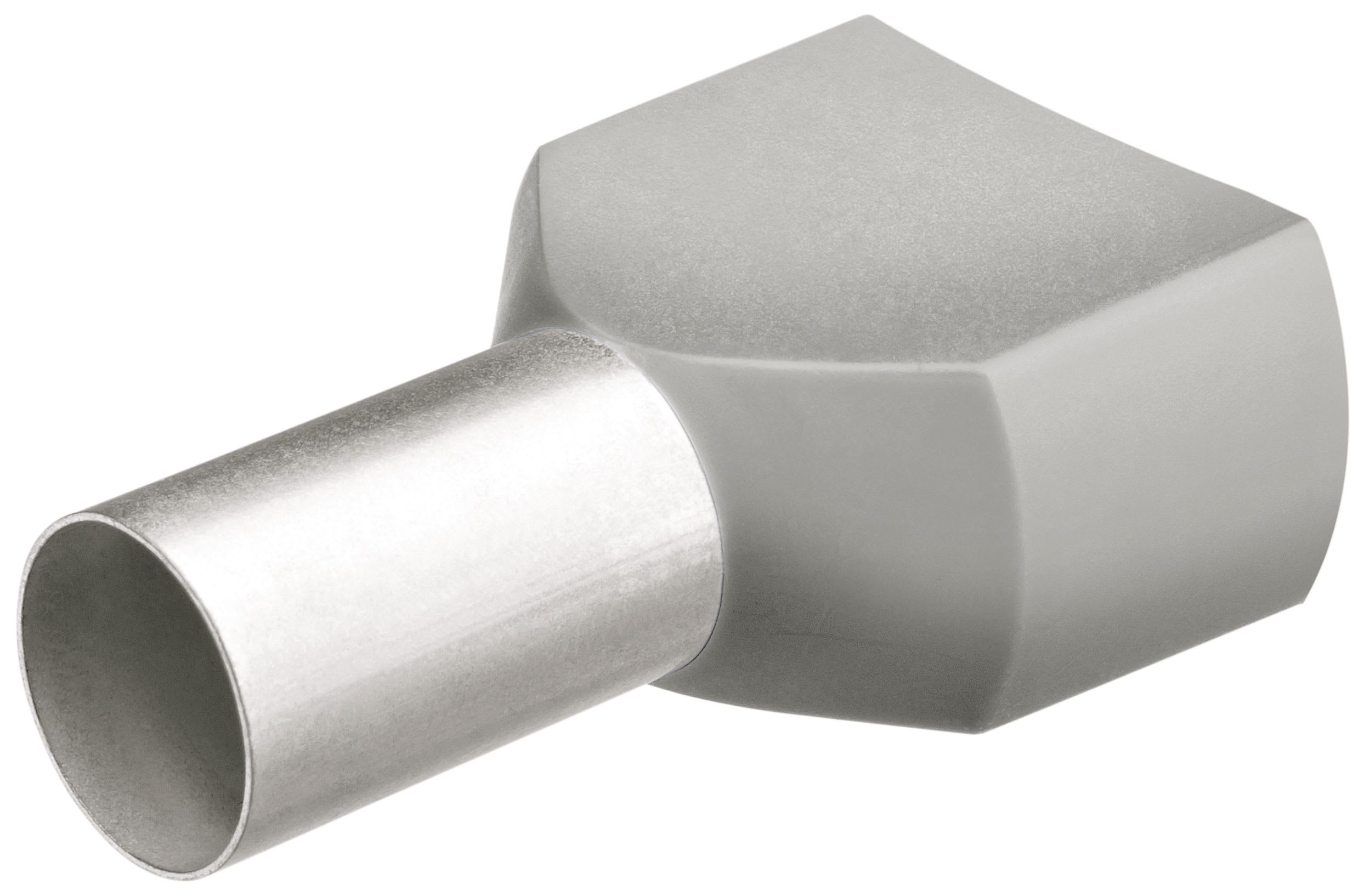 KNIPEX - Embouts de câbles jumelés gris isolés 2 x 4,0mm² - 100 pièces