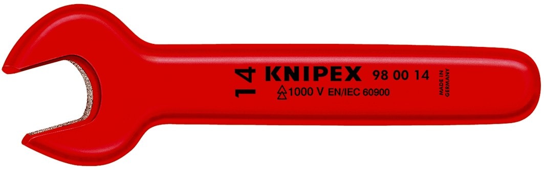 KNIPEX - Cle a fourche - 15mm - Tete inclinee a 15 - Longueur 145mm - Isolee 1000V