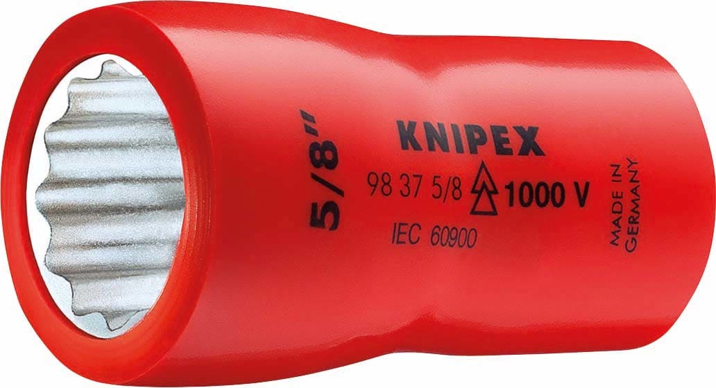 KNIPEX - Douille - 9-16 - Carre femelle 3-8 - 12 pans - Gainage surmoule isole 1000V
