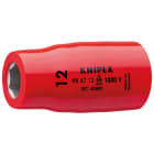 KNIPEX - Douille - 12mm - Carré femelle 1/2" - 6 pans - Gainage surmoulé isolé 1000V