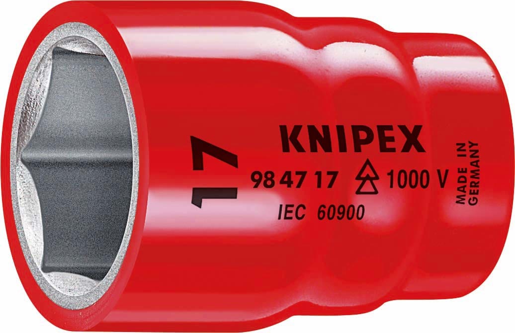 KNIPEX - Douille - 9-16 - Carre femelle 1-2 - 12 pans - Gainage surmoule isole 1000V