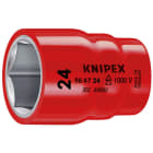 KNIPEX - Douille - 24mm - Carré femelle 1/2" - 6 pans - Gainage surmoulé isolé 1000V