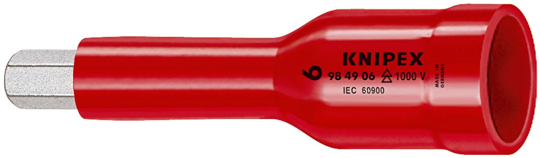 KNIPEX - Douille - 6mm - Carré femelle 1/2" - 6 pans creux - Gainage surmoulé isolé 1000V