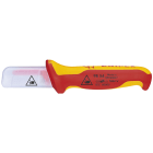 KNIPEX - Couteau d'électricien 190mm - Lame revêtue et capuchon - Isolé 1000V