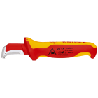 KNIPEX - Couteau d'électricien 180mm - Lame avec sabot - Isolé 1000V
