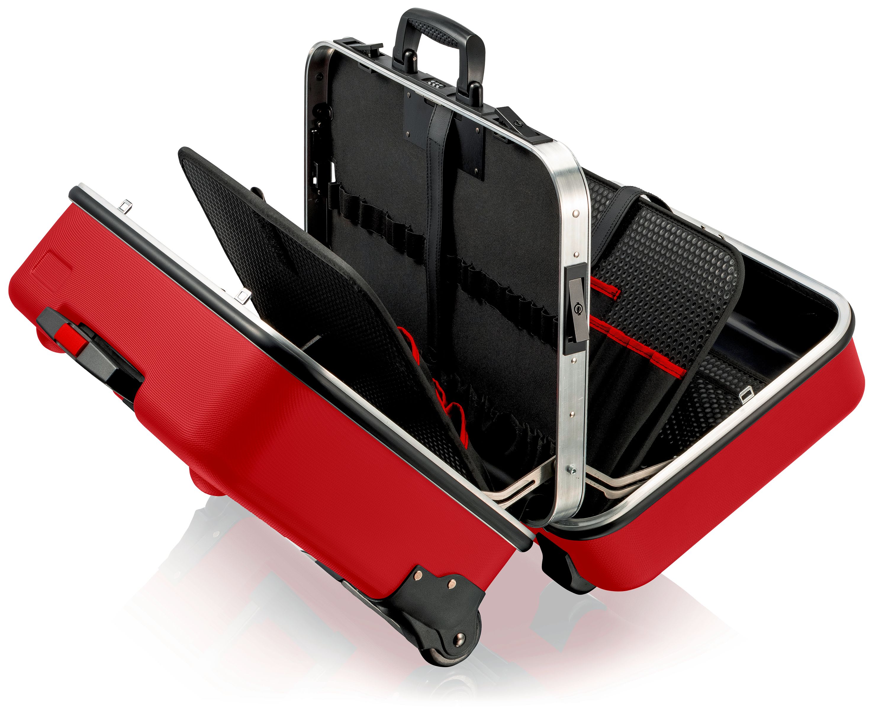 KNIPEX - Mallette à outils double compartiment rouge "BIG Twin Move RED" - Vide