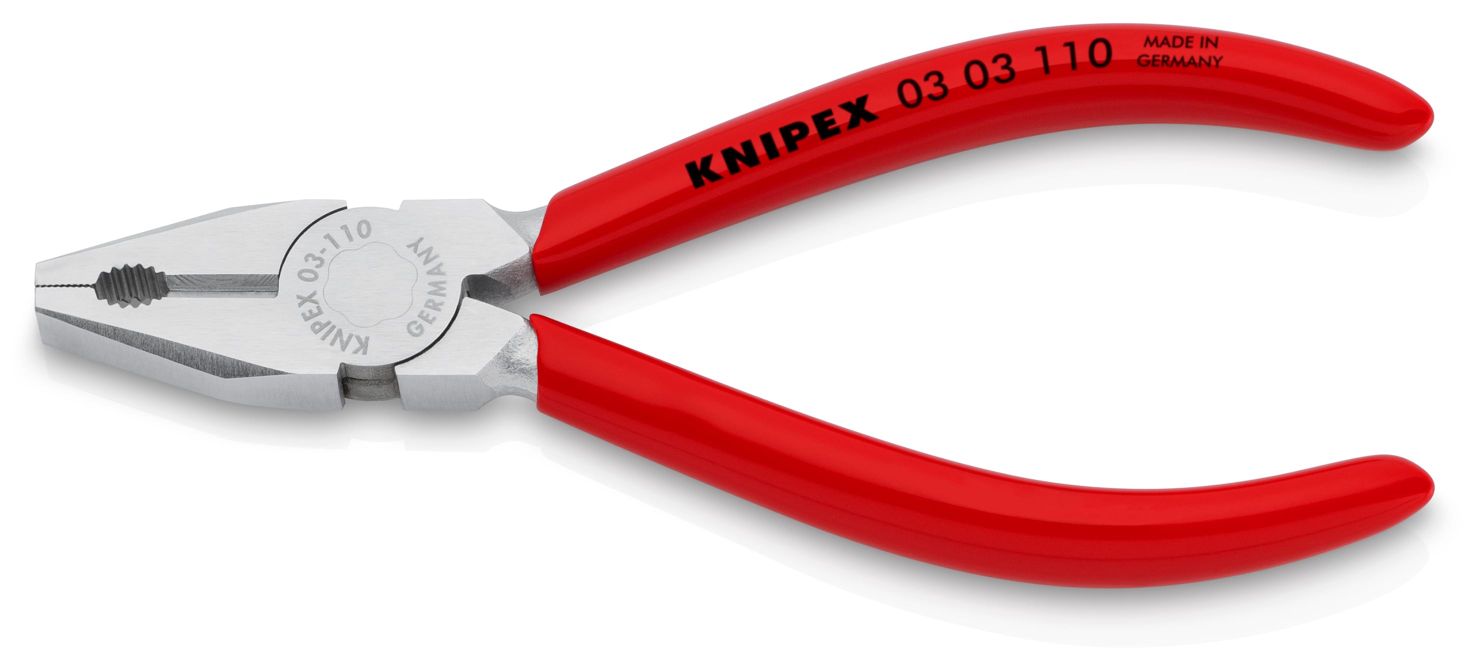 KNIPEX - Pince universelle 110mm avec tranchant - Gainage PVC - Chromée