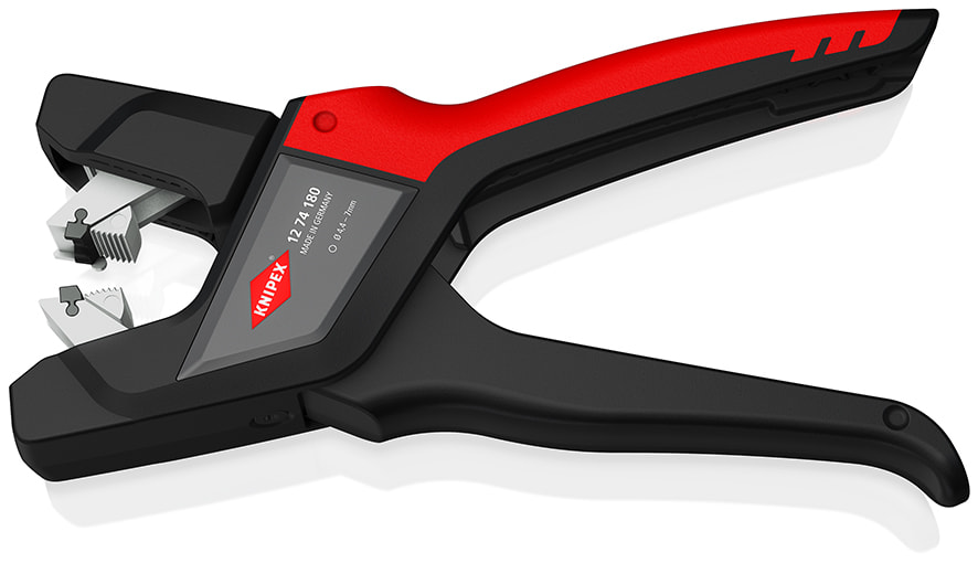 KNIPEX - Pince à dégainer automatique câbles de données Ø4,4 à 7,5mm - 180mm - Bi-matière