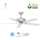 Fanelite - Ventilateur plafond DC 152 cm - Blanc - 5 pales - Télécommande - Wifi