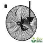 Fanelite - Ventilateur mural DC Pro 65 cm - Noir - Télécommande - Puissant