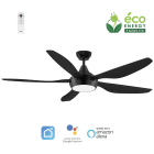 Fanelite - Ventilateur plafond DC 137 cm - Noir - LED - 5 pales - Télécommande - Wifi