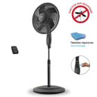 Fanelite - Ventilateur sur pied 40 cm - Noir - Plastique - Télécommande - Anti moustiques