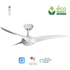 Fanelite - Ventilateur plafond DC 132 cm - Blanc - LED - 3 pales - Télécommande - Wifi