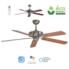 Fanelite - Ventilateur plafond DC 152 cm - Laiton antique - 5 pales - Télécommande - Wifi