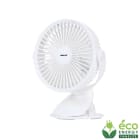 Fanelite - Ventilateur pince 15 cm rechargeable USB-C - Blanc - Plastique