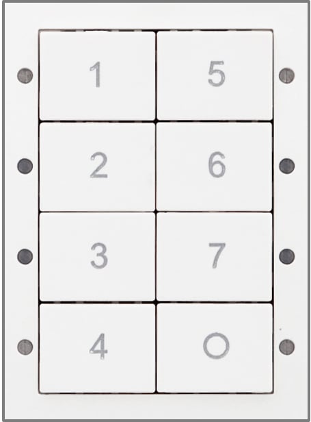 Disano - Panneau de commande 8 Boutons blanc programmation Helvar