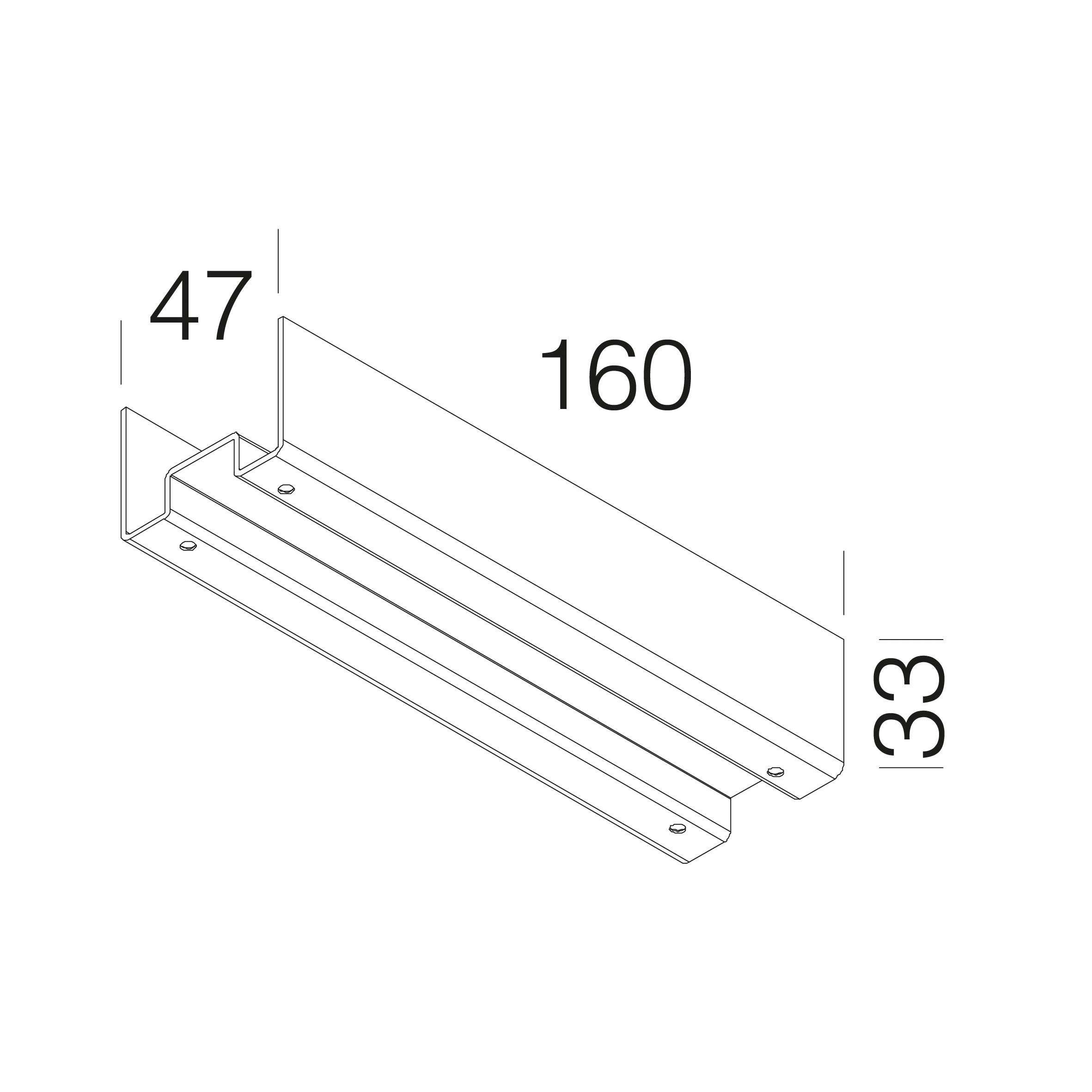 Disano - Accessoire 6077 Etrier de jonction pour ligne continue PARIGI