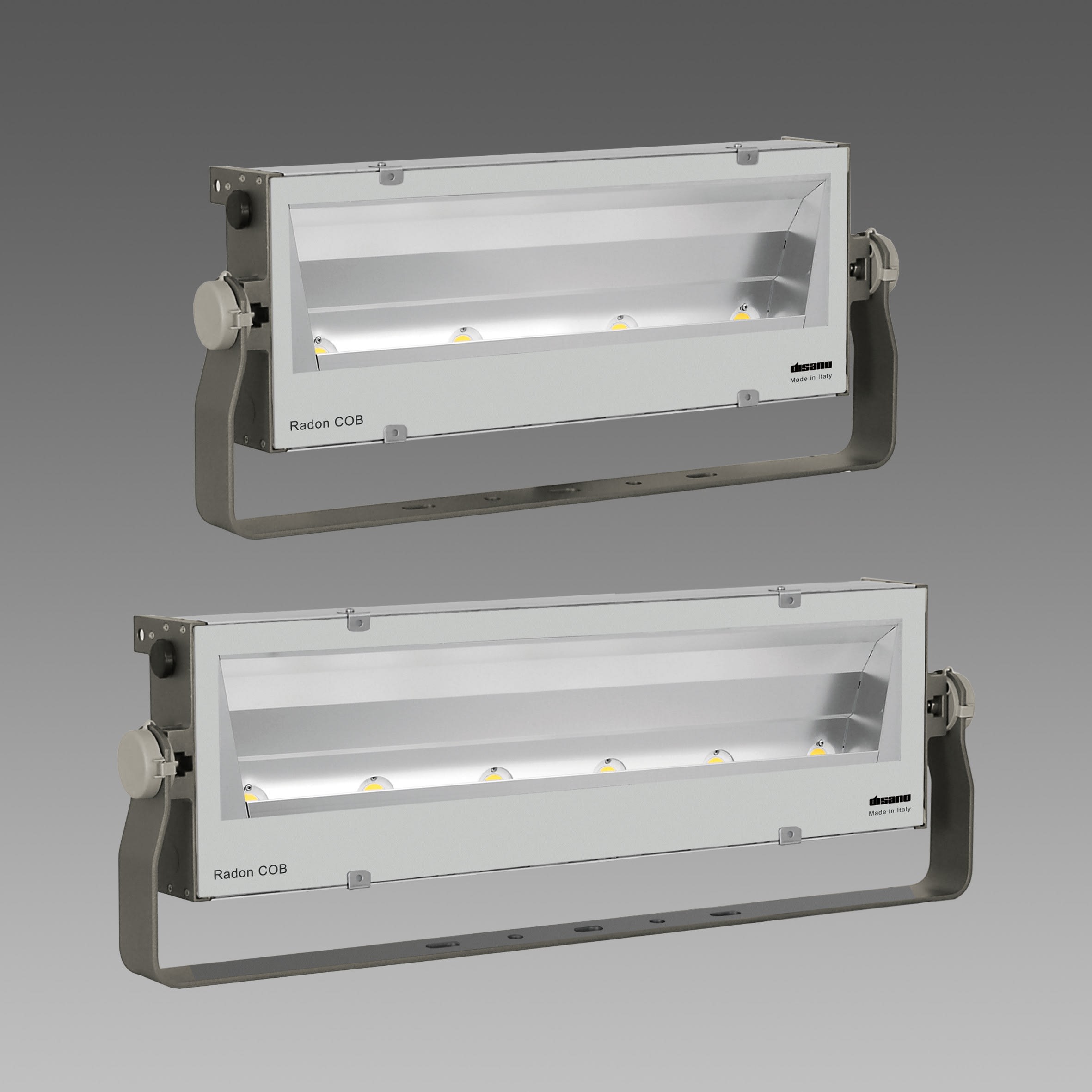 Disano - RADON COB HE 2150 Led 408W graphite Ip66 Ik08 56465lm 3000K asymétrique 50°