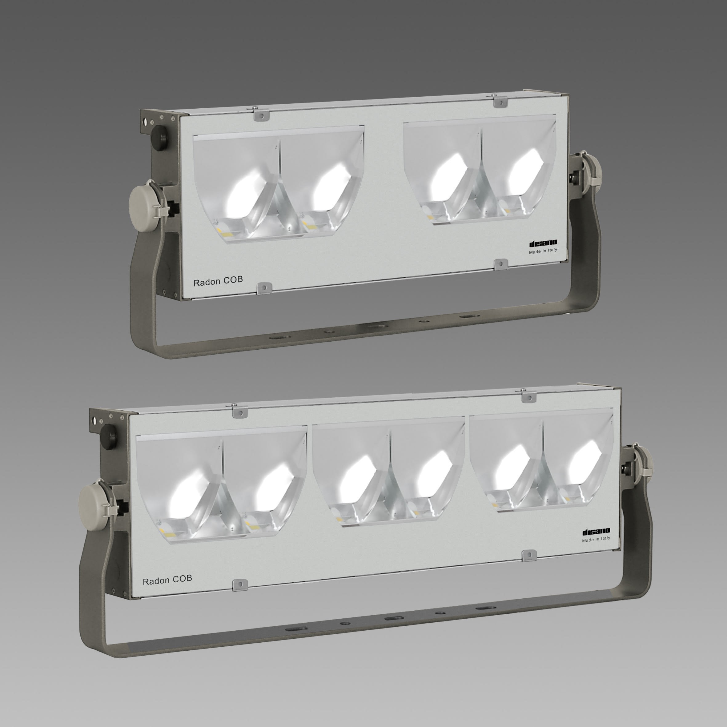 Disano - RADON 2155 HP Led 409W 1 Module graphite Ip66Ik08 59756lm 3000K asymétrique 60D