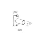Disano - Accessoire 327 Bras court argent sablé L = 200