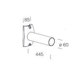 Disano - Accessoire 328 Bras long argent sablé L = 445