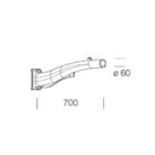 Disano - Accessoire 210 Bras Sector argent sablé L=200