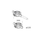 Disano - Accessoire 213 Fixation Etandard Long argent sablé pour mât diamètre 120