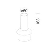 Disano - Accessoire 368 fixation Raccord mât argent sablé en acier